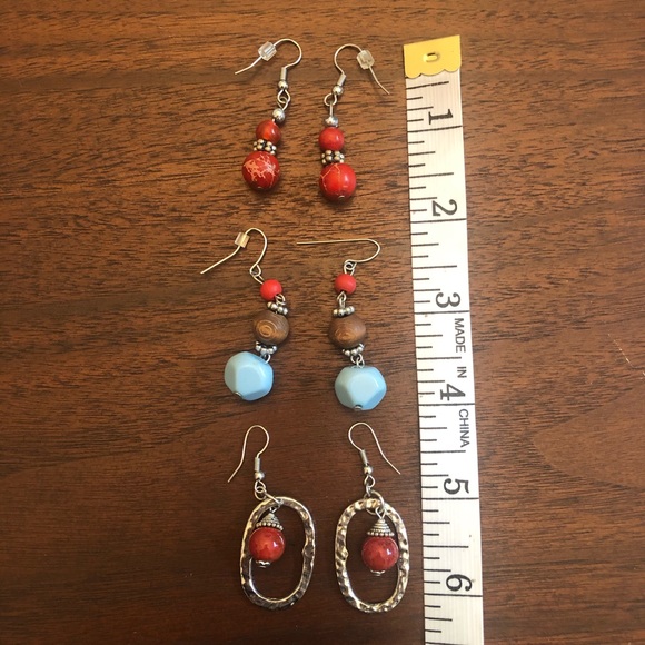 Set of 3 Pierced Earrings - Picture 2 of 2